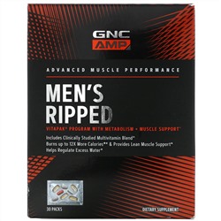 GNC, Men's Ripped Vitapak Program with Metabolism + Muscle Support, 30 Packs