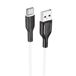 Кабель USB - Type-C Borofone BX63 (повр. уп)  100см 3A  (black/white)