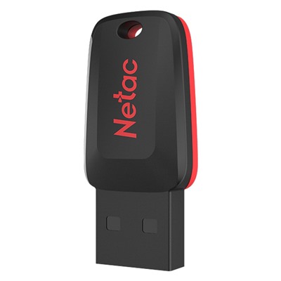 Флэш накопитель USB 64 Гб Netac U197 mini (black/red)