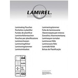 Пленка для ламинирования А4 100 шт  75 мкм LA-78656 Lamirel