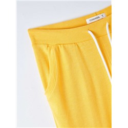 Легкие спортивные брюки из однотонной ткани Желтый меланж