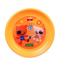 Тарелка плоская детская с декором "Ми-ми-мишки" 185 мм (оранжевый)