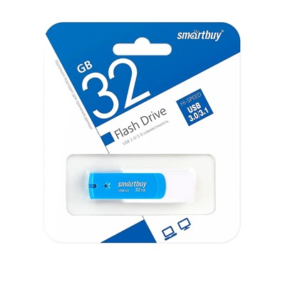 Флэш накопитель USB 32 Гб Smart Buy Diamond 3.0 (blue)