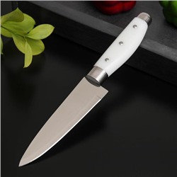 Нож кухонный Доляна «Инканто», лезвие 12 см, цвет белый