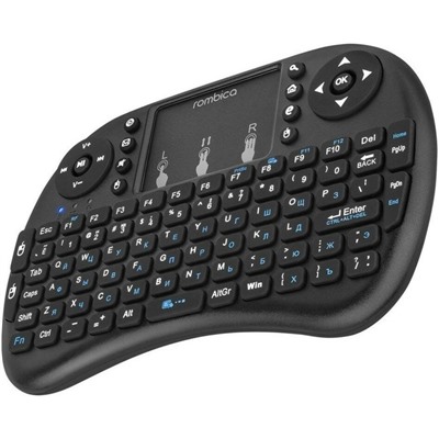 Мини-клавиатура Rombica Air Touch, беспроводная, для ТВ и ПК , USB, touch , чёрная
