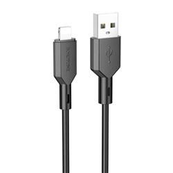 Кабель USB - Apple lightning Borofone BX70 (повр. уп)  100см 2,4A  (black)