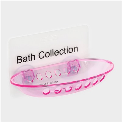 Мыльница пластиковая на присосках Bath Collection, 15,5×9,5×3 см, цвет МИКС