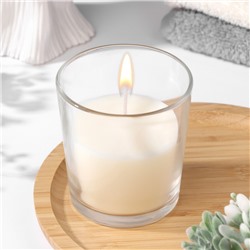 Свеча в гладком стакане ароматизированная "Жасмин", 8,5 см