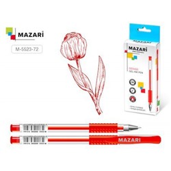 Ручка гелевая "DENISE" 0.5мм красная, с грипом M-5523-72 Mazari