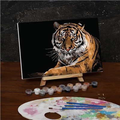 Картина по номерам на холсте с подрамником «Тигр», 30х20 см