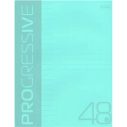 Тетрадь А4  48л клетка пластиковая обложка "PROGRESSIVE" Бирюзовая (084960) Хатбер
