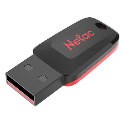 Флэш накопитель USB 64 Гб Netac U197 mini (black/red)