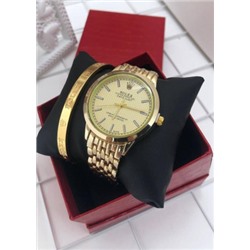 Подарочный набор для женщин часы, браслет + коробка #21177583