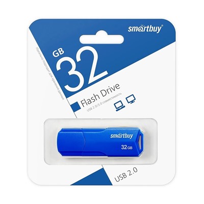 Флэш накопитель USB 32 Гб Smart Buy CLUE (blue)