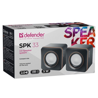 Компьютерная акустика Defender SPK-33 2.0 (black/orange)
