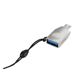 Адаптер Hoco OTG UA10 microUSB/USB (pearl nickel)