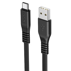 Кабель USB - Type-C Borofone BX23 Wide (повр. уп)  100см 3A  (black)