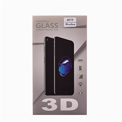 Защитное стекло Full Screen Glass 3D для "Apple iPhone 7 Plus/iPhone 8 Plus" Back (white) на заднюю крышку (white)