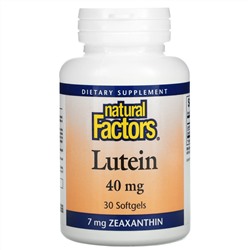 Natural Factors, Lutein, 40 mg, 30 Softgels