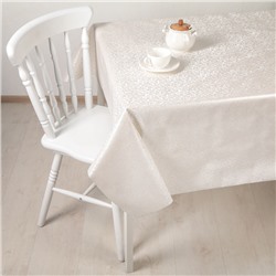Клеёнка на стол на тканевой основе, ширина 137 см, рулон 20 метров, толщина 0,25 мм, цвет белый
