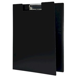Папка-планшет (доска с зажимом) А4 NM3310 0,90мм PVC черный с крышкой inФОРМАТ