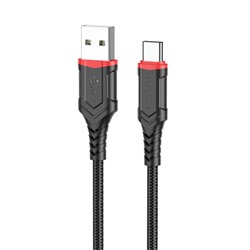 Кабель USB - Type-C Borofone BX67 (повр. уп)  100см 3A  (black)