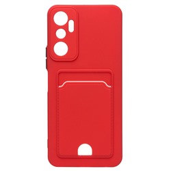 Чехол-накладка - SC315 с картхолдером для "infinix HOT 20 4G" (red)