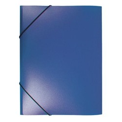 Папка на резинке А4 -PR05BLU 0.5мм синяя, корешок 30мм (816779) Бюрократ