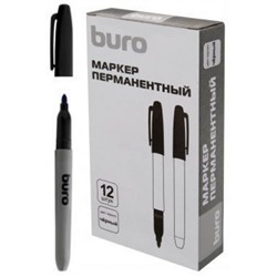 Маркер перманентный 2,5 мм Base черный круглый (1487302) BURO