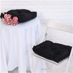 Набор подушек для стула непромокаемых, 40х40см 2 шт, цвет чёрный, файберфлекс, грета 20%, пэ