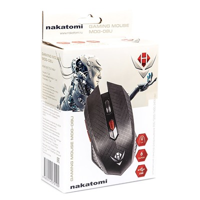 Мышь оптическая Nakatomi Gaming mouse MOG-08U (black) игровая (повр.уп) (black)
