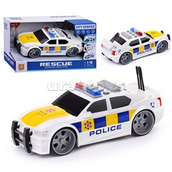 Машина "Полиция" 1:16 (свет, звук) на батарейках, в коробке