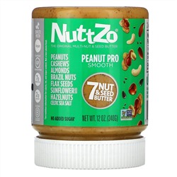 Nuttzo, Peanut Pro 7 Nut & Seed Butter, Smooth, 12 oz (340 g)