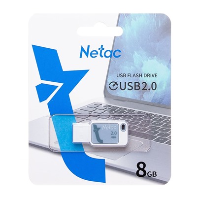 Флэш накопитель USB 8 Гб Netac UA31 2.0 (blue)