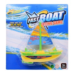 Кораблик "Fast boat" на батарейках, на листе