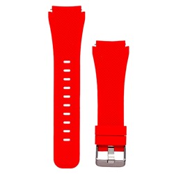 Ремешок - WB014 Samsung Gear S3 Frontier/Gear S3 Classic/Galaxy Watch 22 мм универсальный силикон на пряжке (регулируемый) (red)