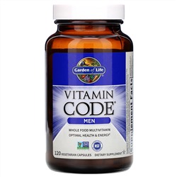 Garden of Life, Vitamin Code, мультивитамины из цельных продуктов для мужчин, 120 вегетарианских капсул