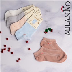 Детские хлопковые носки в сетку  "вишенка" (узор 12) MilanKo D-200
