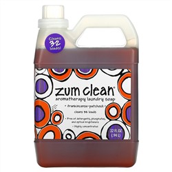 Indigo Wild, Zum Clean, жидкое мыло для стирки с ароматерапевтическим эффектом, ладан и пачули, 940 мл (32 жидк. унции)