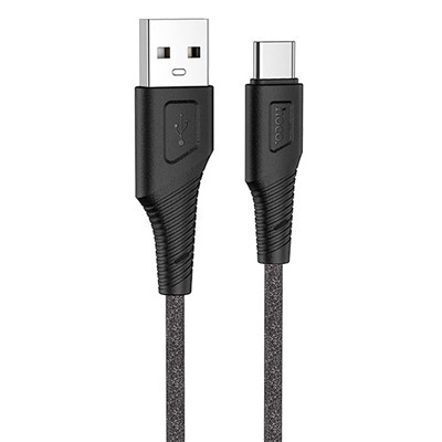 Кабель USB - micro USB Hoco X58 Airy silicone (повр. уп)  100см 2,4A  (black)