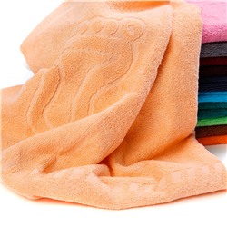 Полотенце махровое - Ножки, цвет персиковый