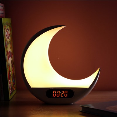LADECOR CHRONO Часы-будильник, 20,6х7,6х20см, LED, с эфф.рассвета, FM-радио, ДУ, microUSB