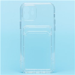 Чехол-накладка - SC276 с картхолдером для "Apple iPhone 12" (transparent)