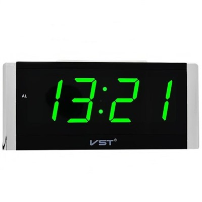 Часы настольные VST 731-4 ярко зелёные цифры