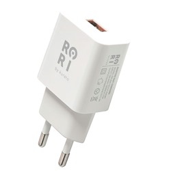 Адаптер Сетевой Kurato RORI-S600 (повр. уп.) USB 3A/15W (white)