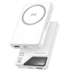 Внешний аккумулятор Borofone BJ49 22.5W+PD20W SafeMag 10000mAh Type-C/USB/Type-C (white)