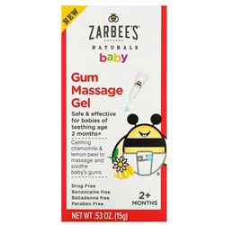 Zarbee's, Массажный гель для десен, для детей старше 2 месяцев, 15 г (0,53 унции)