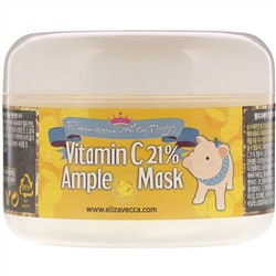 Elizavecca, Milky Piggy, маска для лица с 21% витамина С, 100 г (3,53 унции)