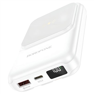 Внешний аккумулятор Borofone BJ26 PD20W SafeMag 10000mAh Type-C/USB/Type-C/Lightning (white)