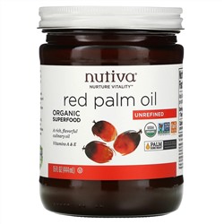 Nutiva, органическое масло помадной пальмы, нерафинированное, 444 мл (15 жидких унций)
